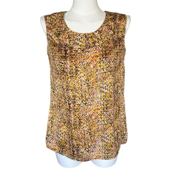 Kasper Separates Petites Multicolored Round Neck Sleeveless Pullover Top Sz PS - Picture 1 of 7